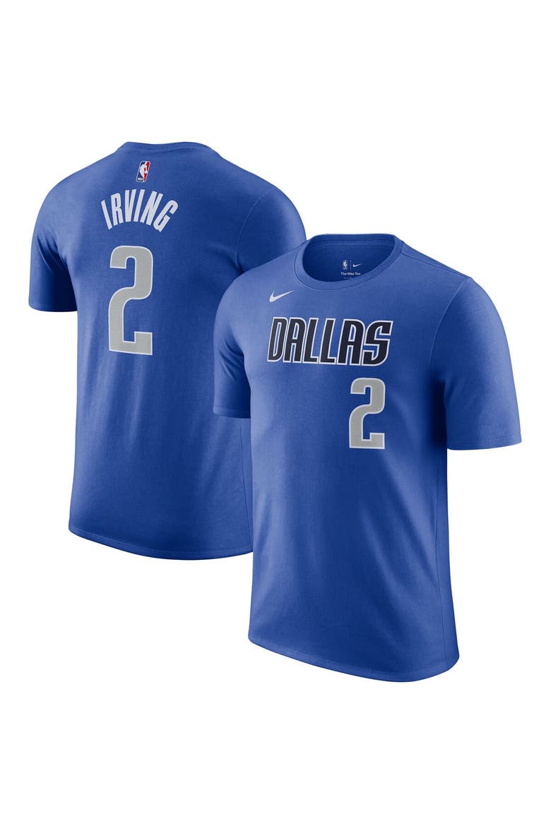 Men's Nike Kyrie Irving Blue Dallas Mavericks Icon 2022/23 Name & Number T-Shirt, Alternate, color, Blue