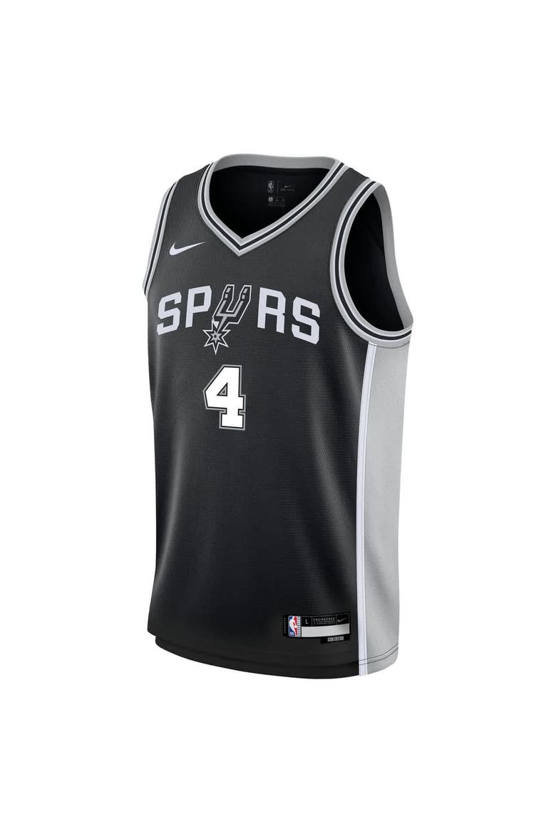Youth Nike De'Aaron Fox Black San Antonio Spurs Swingman Jersey - Icon Edition, Alternate, color, Black