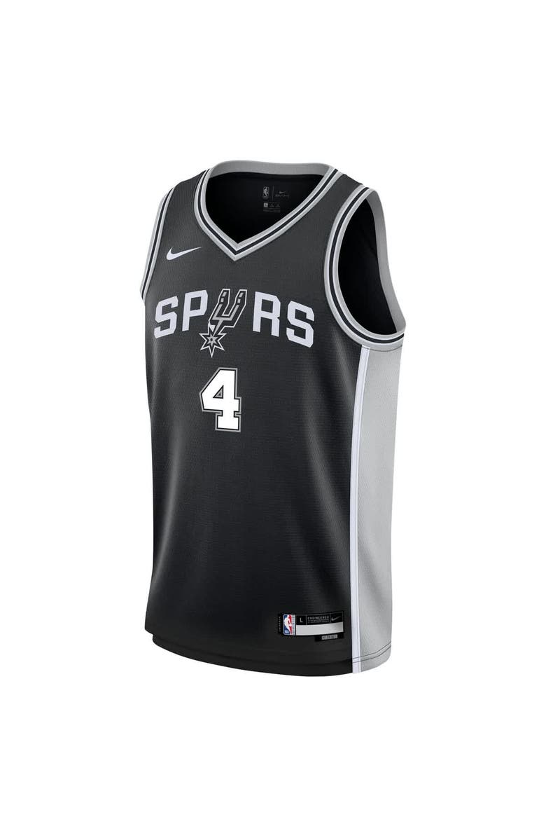 Nike Youth Nike De'Aaron Fox Black San Antonio Spurs Swingman Jersey - Icon Edition, Alternate, color, Black