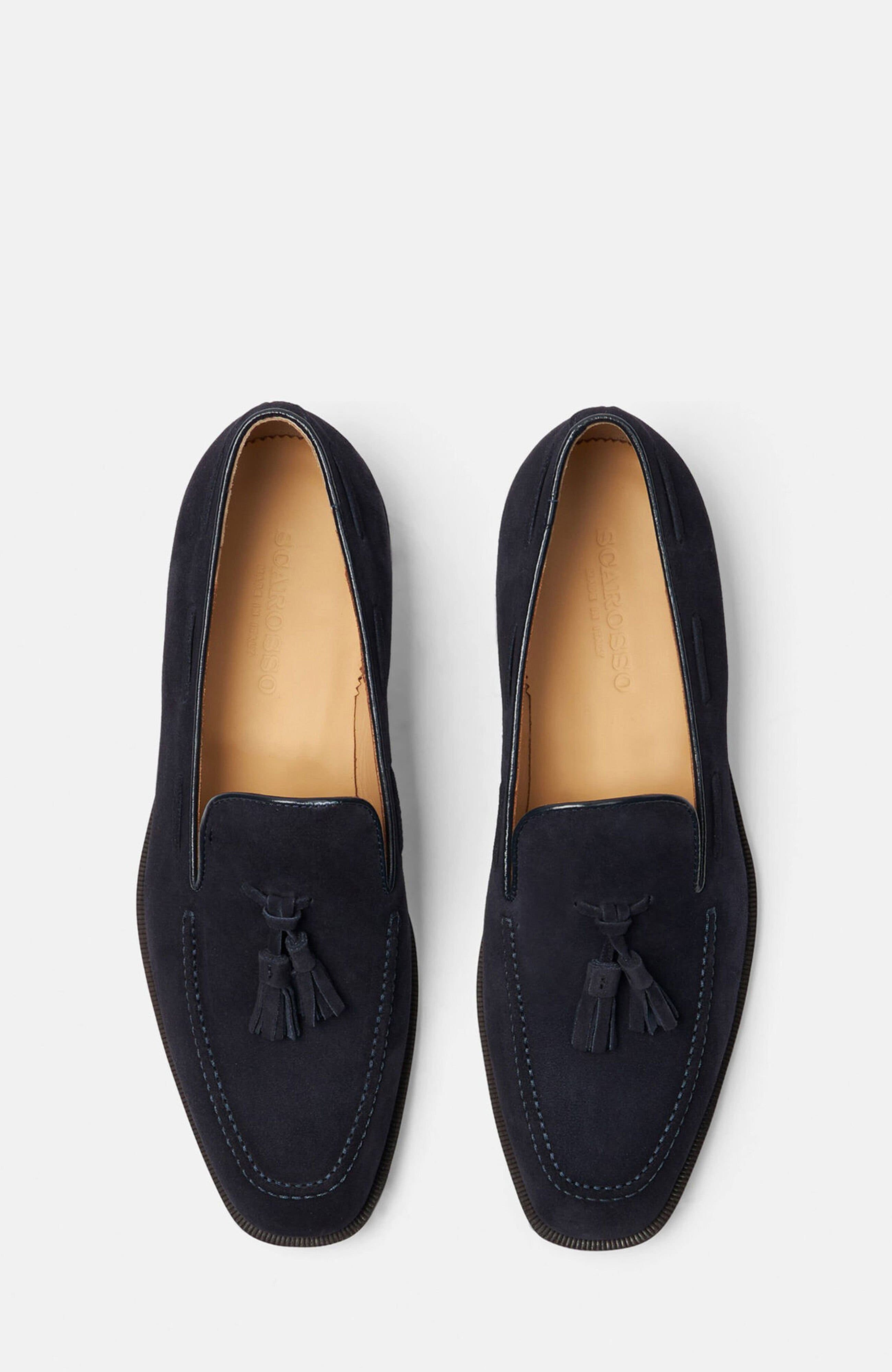 Duccio Loafers, Alternate, color, Dark Blue Suede