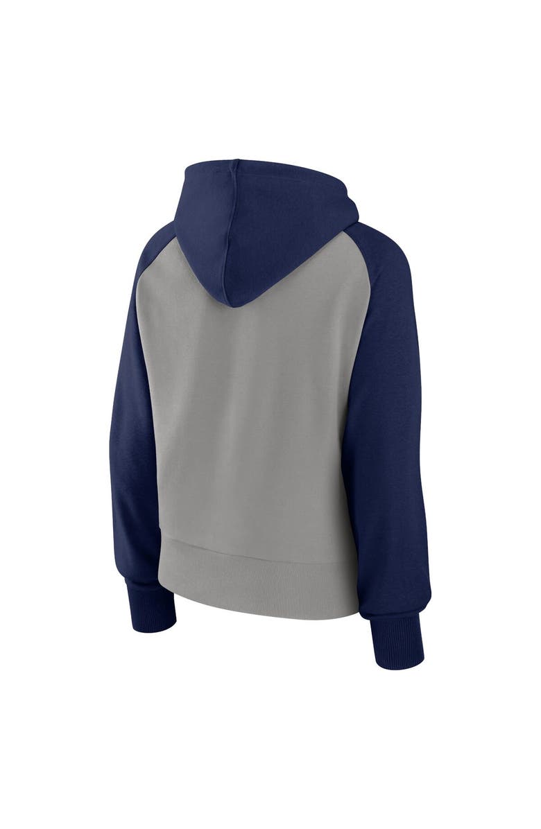 FANATICS Women's Fanatics Branded Navy/Gray Milwaukee Brewers Pop Fly Pullover Hoodie, Alternate, color, 