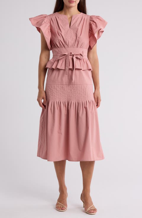 Tiered Ruffle Midi Dress