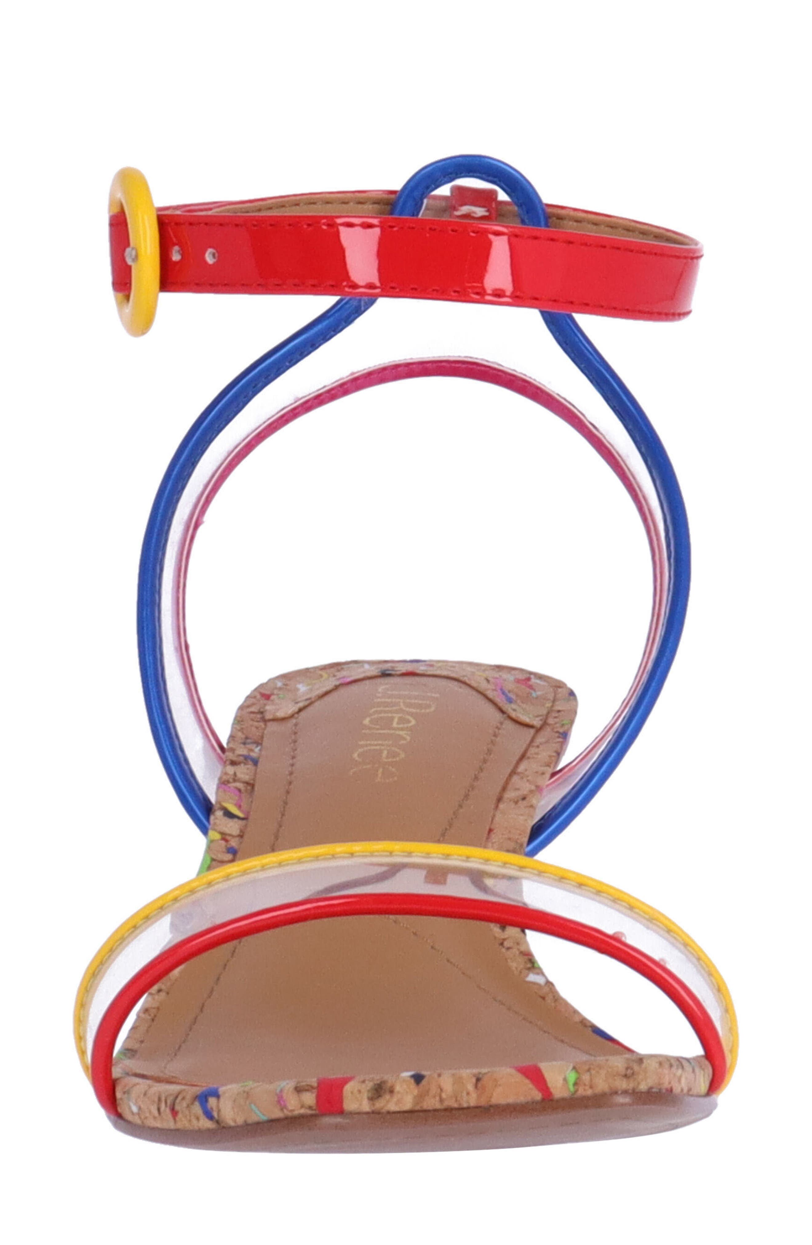 J. Reneé Lavinia Ankle Strap Wedge Sandal, Alternate, color, Clear/ Multi/ Natural
