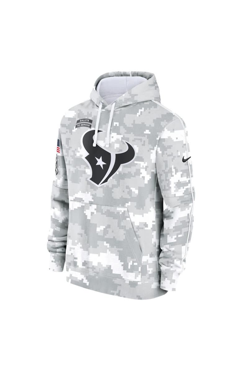 Nike Men's Nike Arctic Camo Houston Texans 2024 Salute to Service Club Fleece Pullover Hoodie, Alternate, color, 
