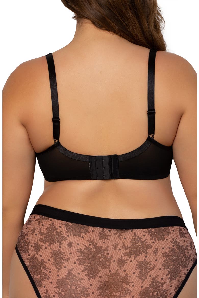 Sheer Mesh Plunge T-Shirt Bra, Alternate, color, CHANTILLY