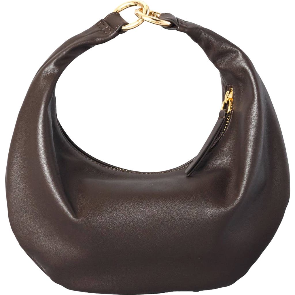 Hyer Goods Mini Leather Convertible Hobo Crescent Ring Bag