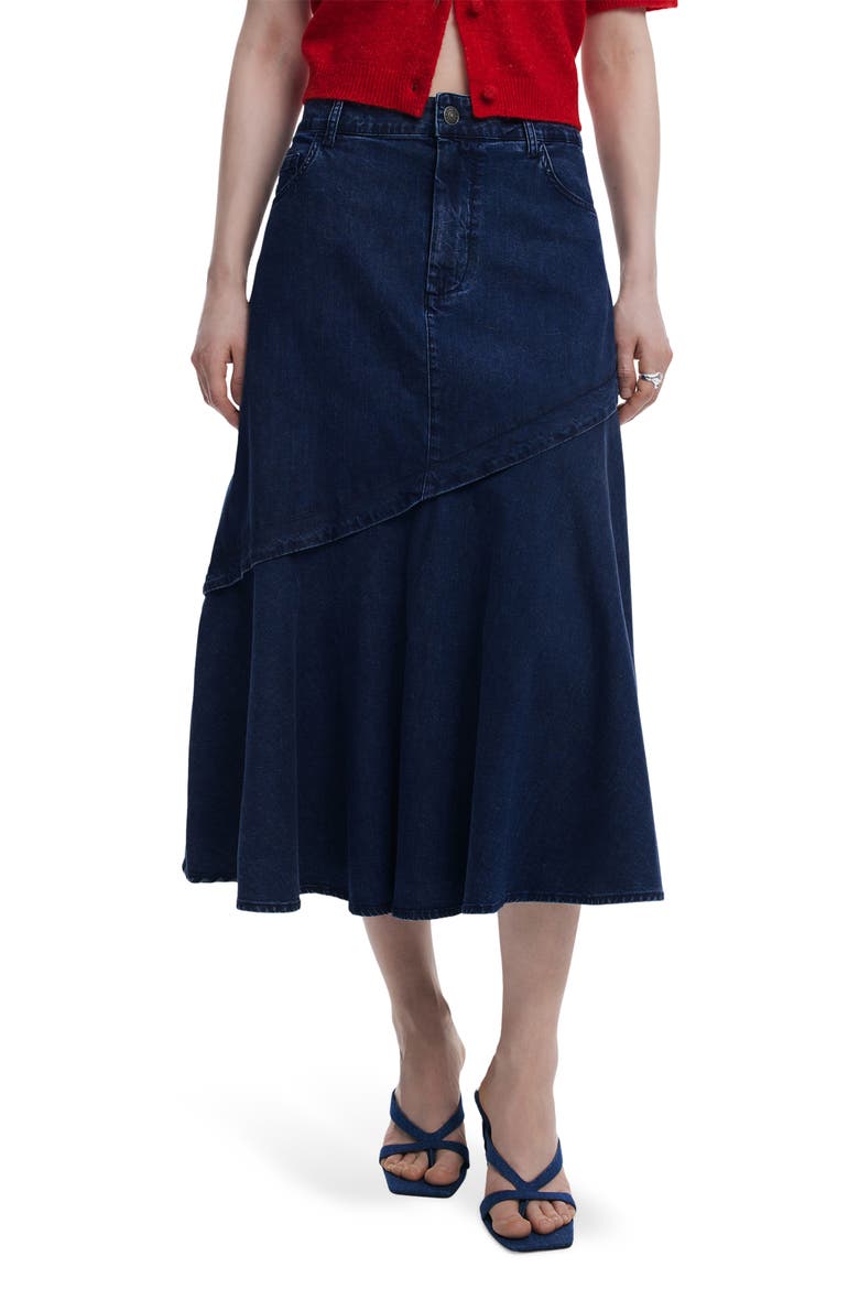 Denim Skirt, Main, color, BLUE