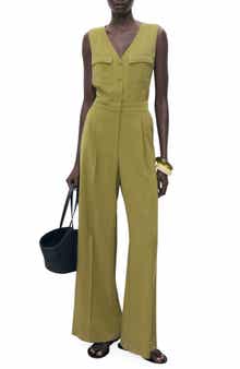 MANGO Utility Wide Leg Jumpsuit