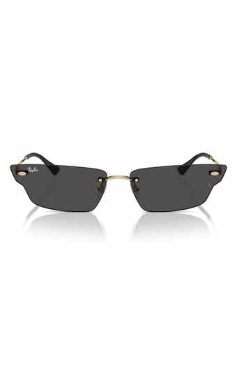 66mm Anh Frameless Butterfly Sunglasses