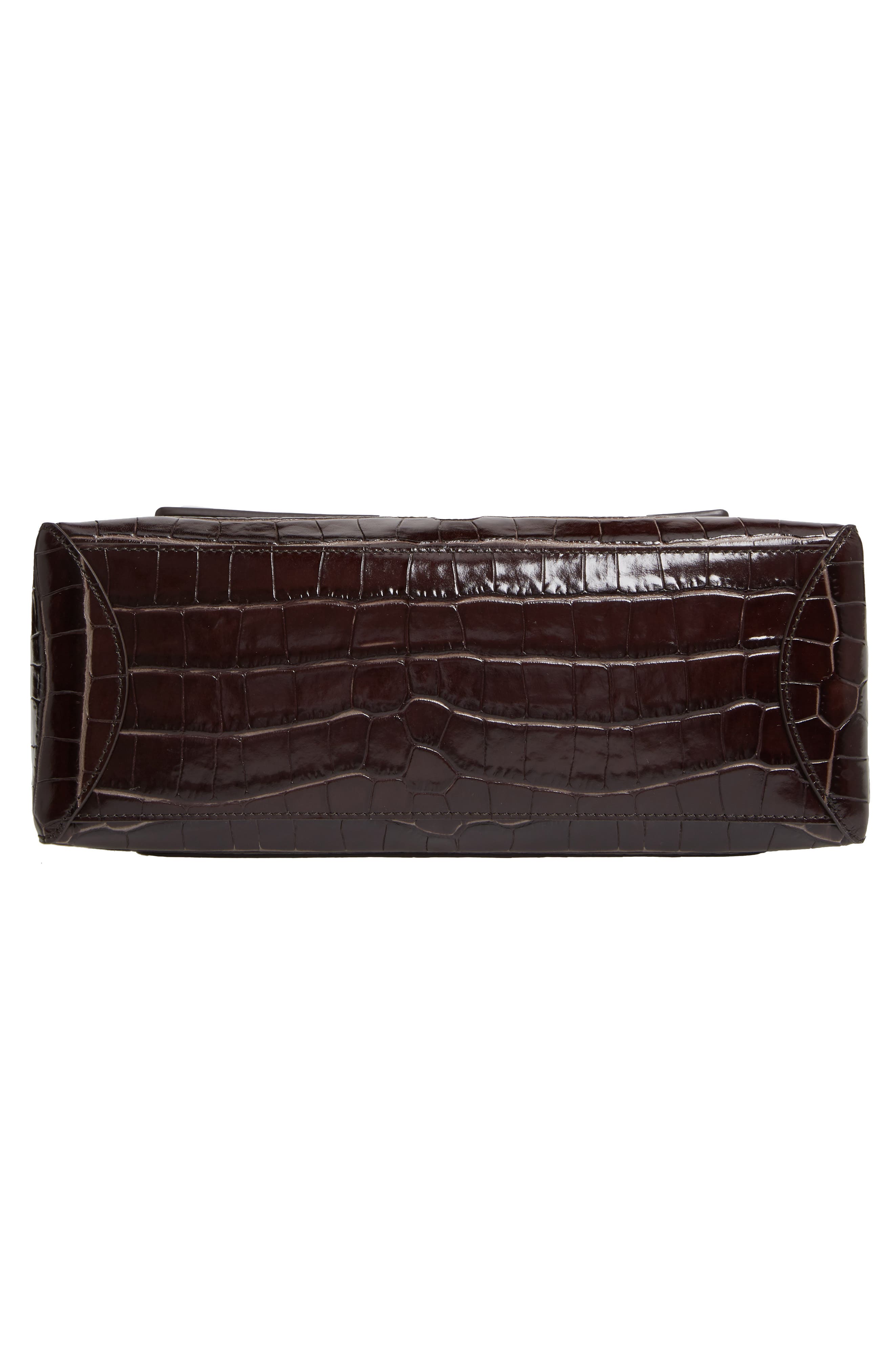 Chloé Medium Faye Day Croc Embossed Leather Shoulder Bag, Alternate, color, 