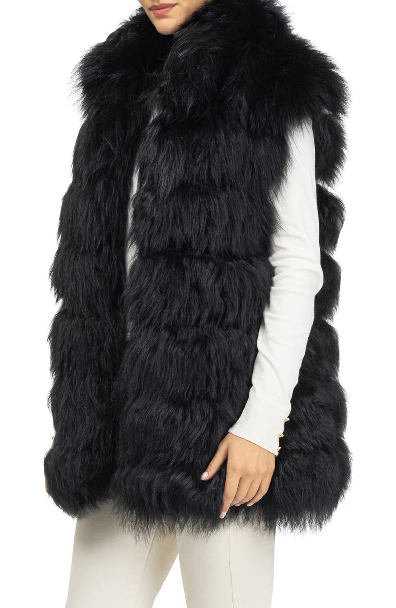 GORSKI Genuine Shearling Vest, Alternate, color, Black