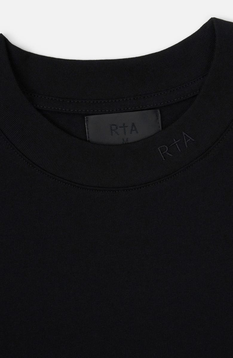 RtA Rico Cotton T-Shirt, Alternate, color, Black Collar Logo