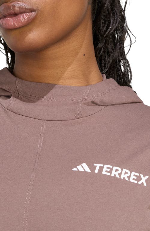 Adidas Originals Adidas Terrex Multi Climacool Hooded Pullover In Brown