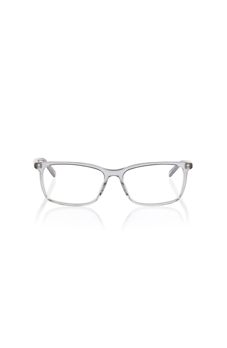 Gucci 57mm Rectangle optical glasses, Alternate, color, Silver