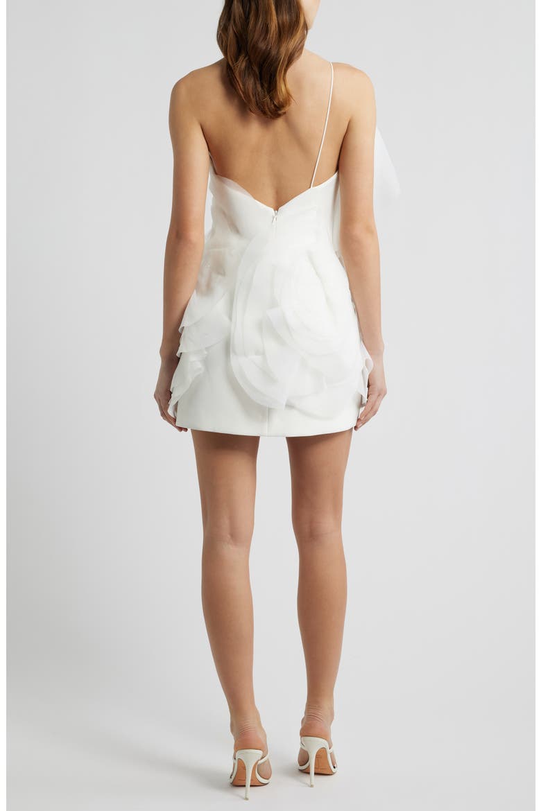 Cotwall One-Shoulder Minidress, Alternate, color, IVORY