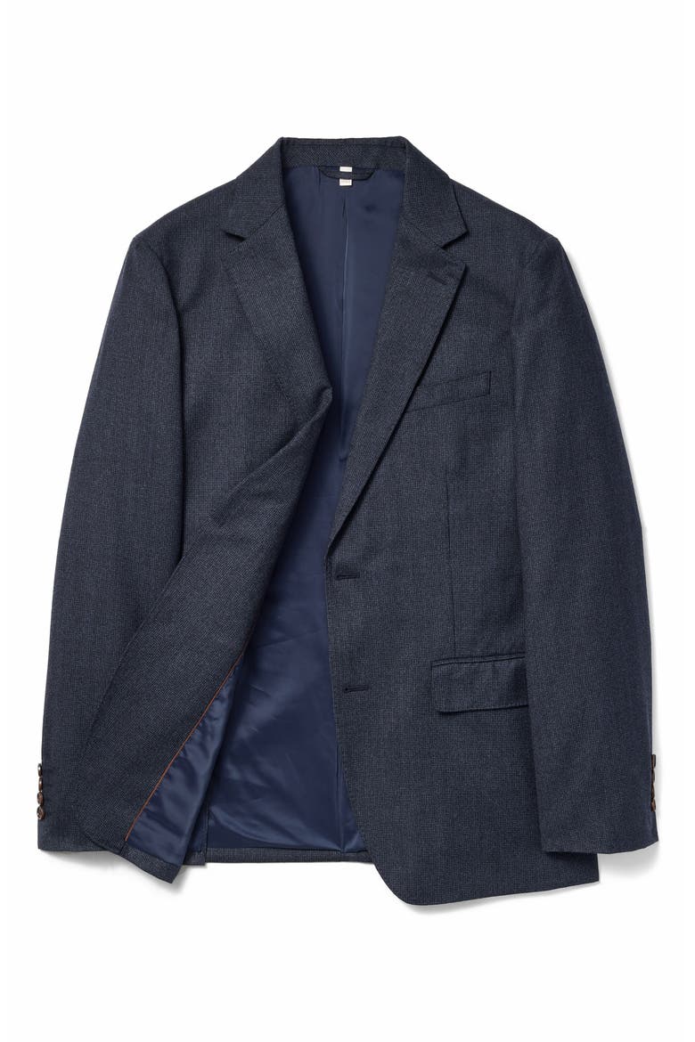 Etter Italian Wool Blazer, Alternate, color, DARK NAVY HOUNDSTOOTH