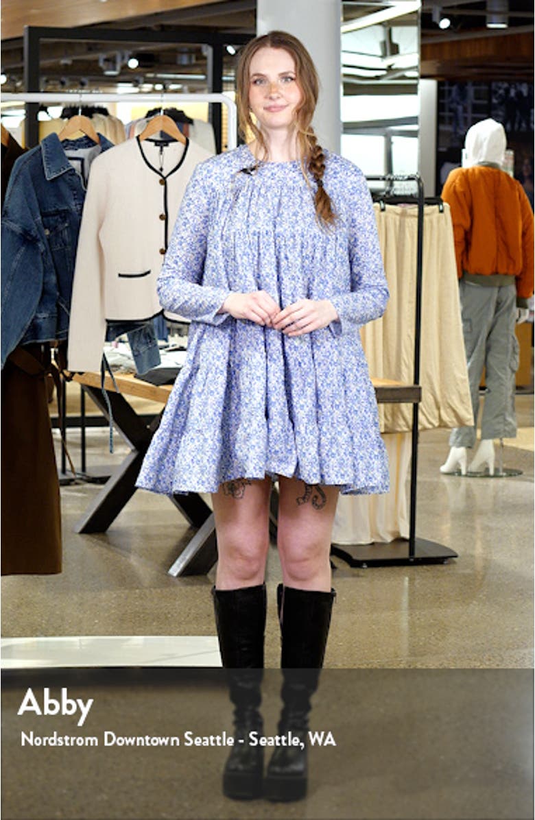 x Liberty London Soliman Floral Print Long Sleeve Tiered Dress, sales video thumbnail