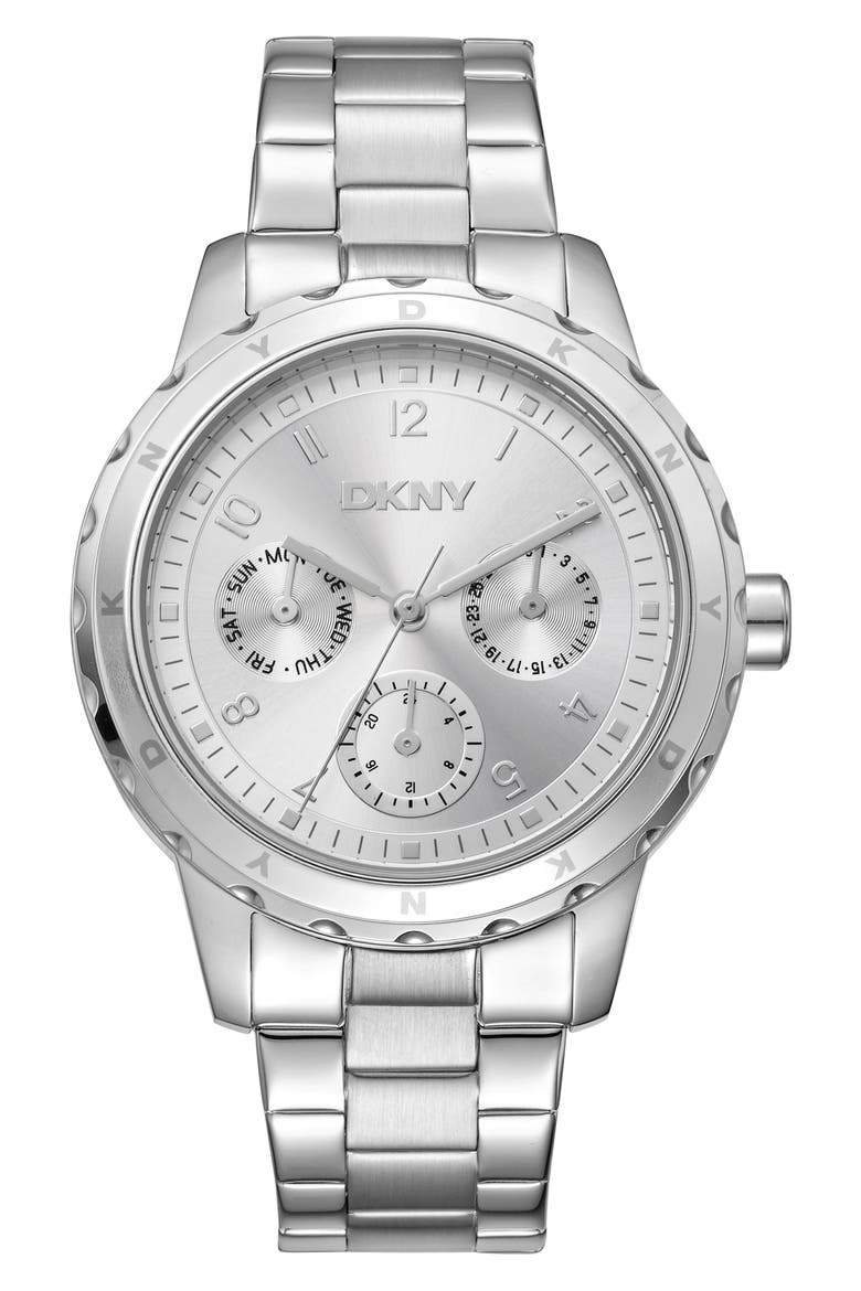 Stainless Steel Bracelet Watch, Main, color, SILVER