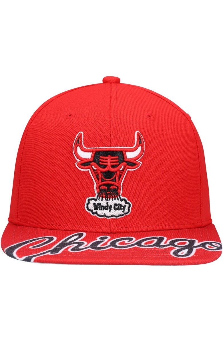 Mitchell & Ness Men's Mitchell & Ness Red Chicago Bulls Hardwood Classics Swingman Pop Snapback Hat, Alternate, color,