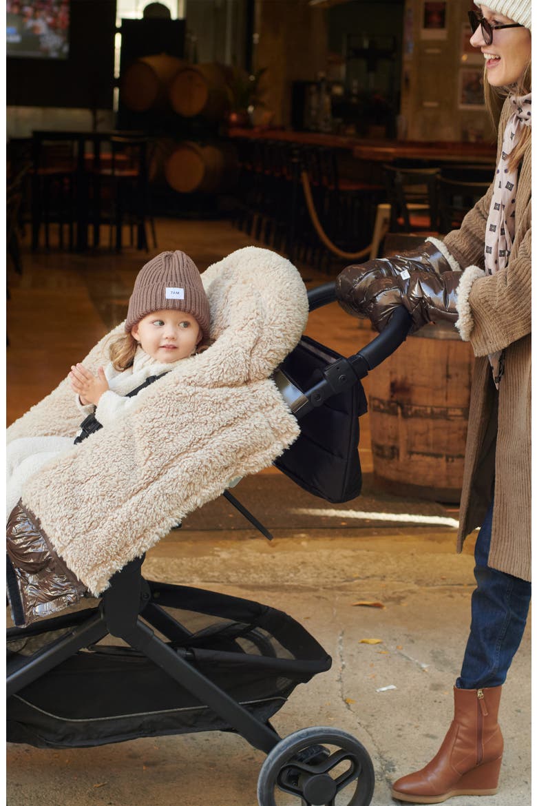 Warmmuffs Polar Water Resistant Stroller Muffs, Alternate, color, BROWN POLAR