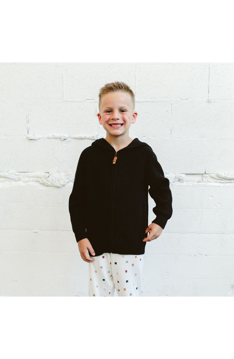 goumikids baby organic cotton knit hoodie, Alternate, color, 