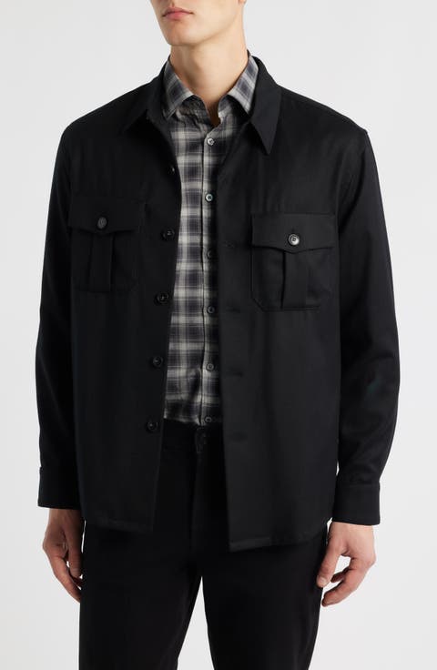 Regular Fit Wool Flannel Overshirt
