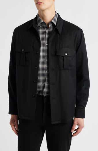 Canali Regular Fit Wool Flannel Overshirt