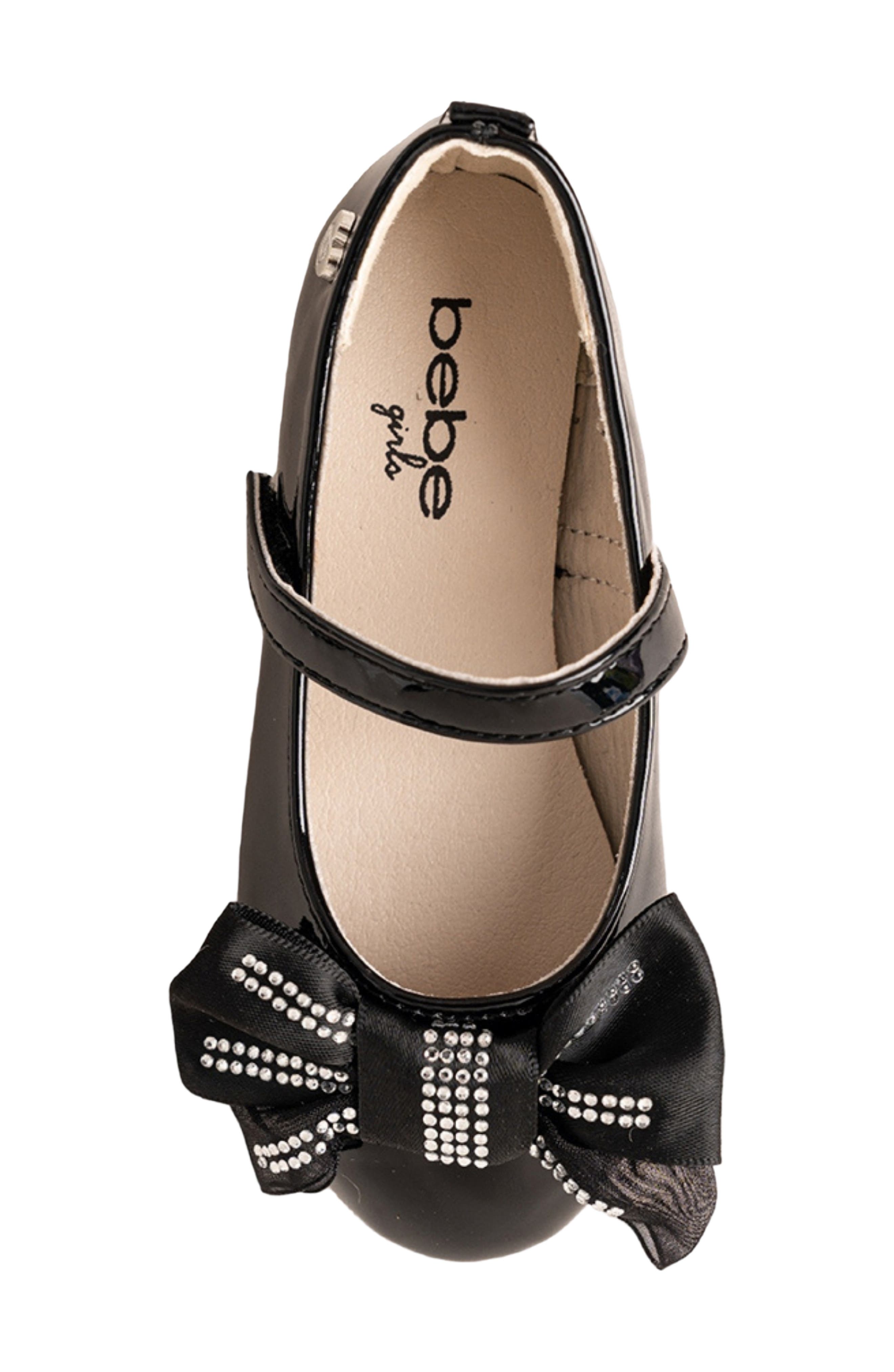 Kids' Faux Leather Mary Jane Flat, Alternate, color, BLACK