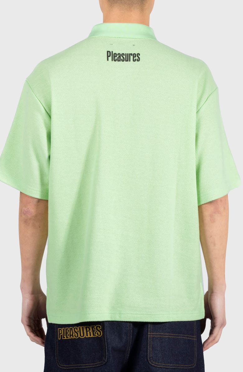 PLEASURES Revival Boxy Graphic Polo, Alternate, color, Mint