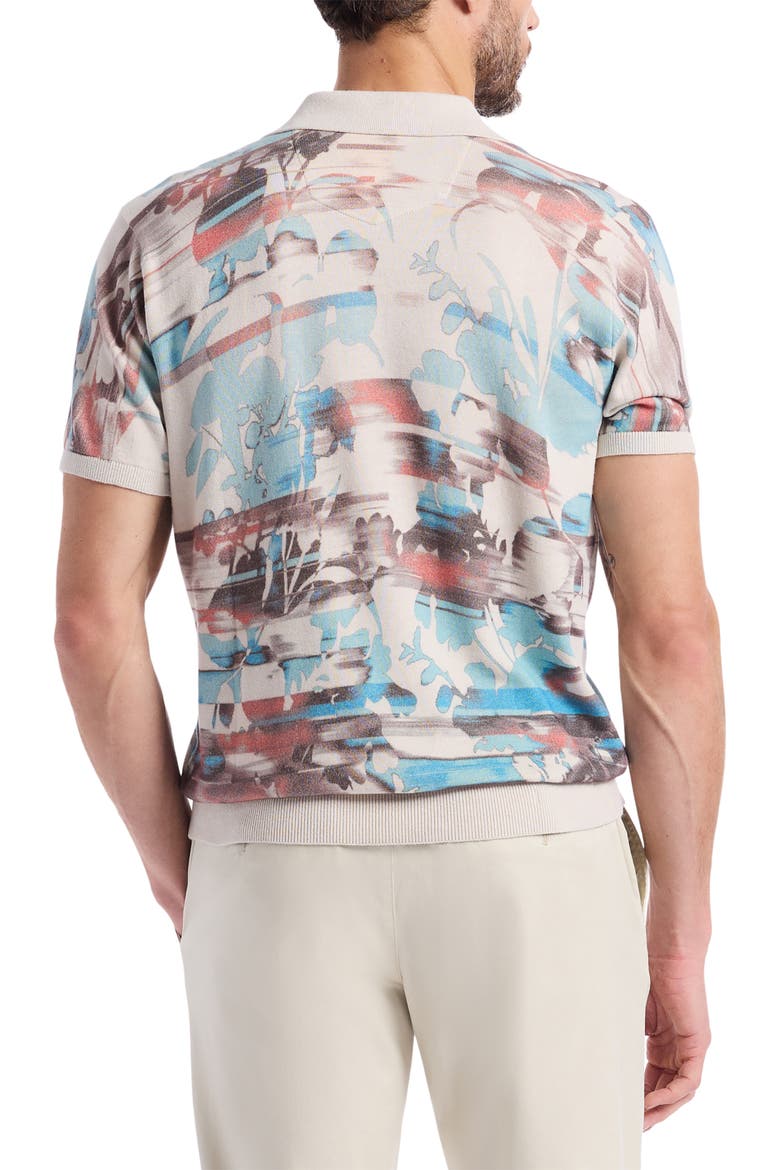 Ordale Johnny Collar Cotton Sweater Polo, Alternate, color, MULTI