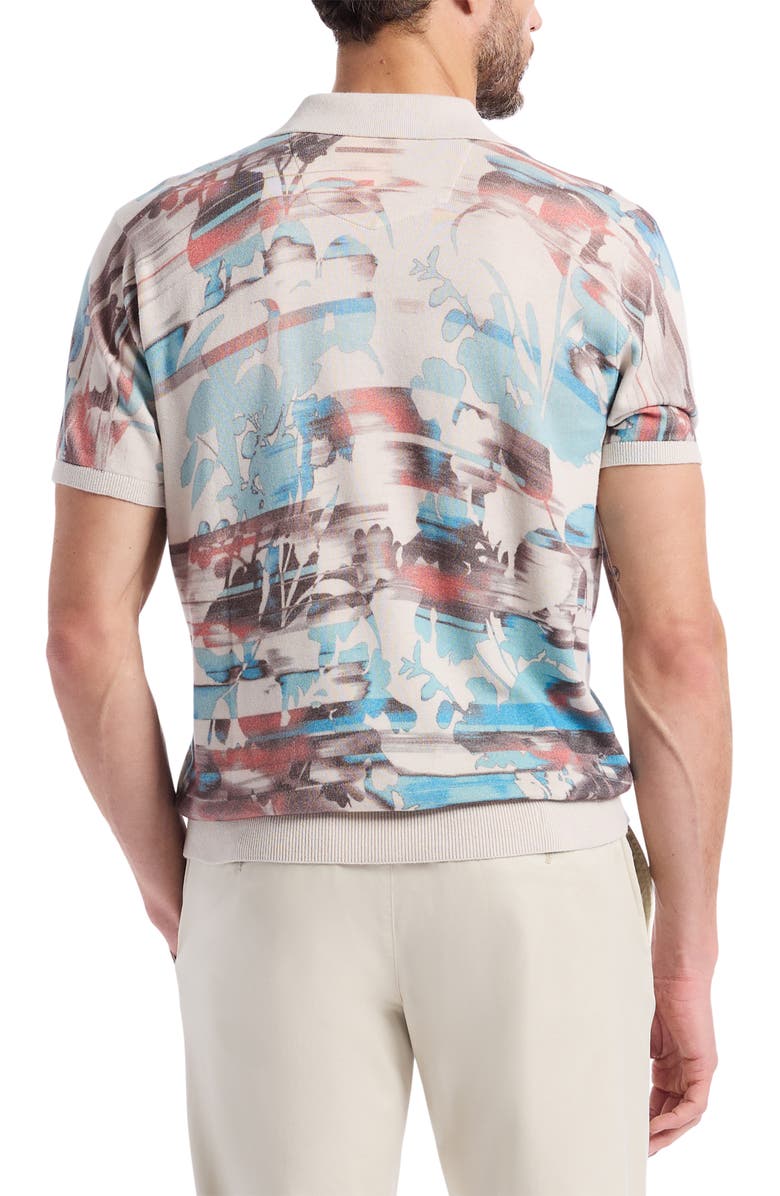 Robert Graham Ordale Johnny Collar Cotton Sweater Polo, Alternate, color, Multi