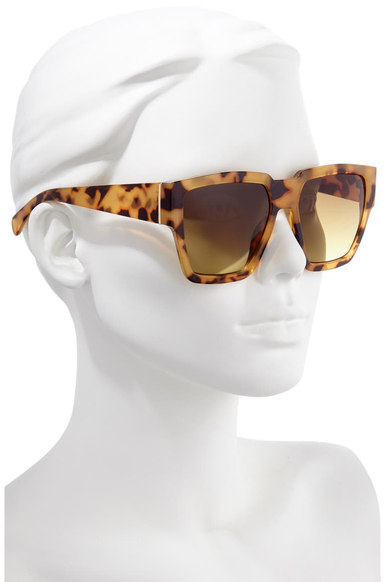 55mm Gradient Square Sunglasses, Alternate, color, YELLOW/ TORTOISE