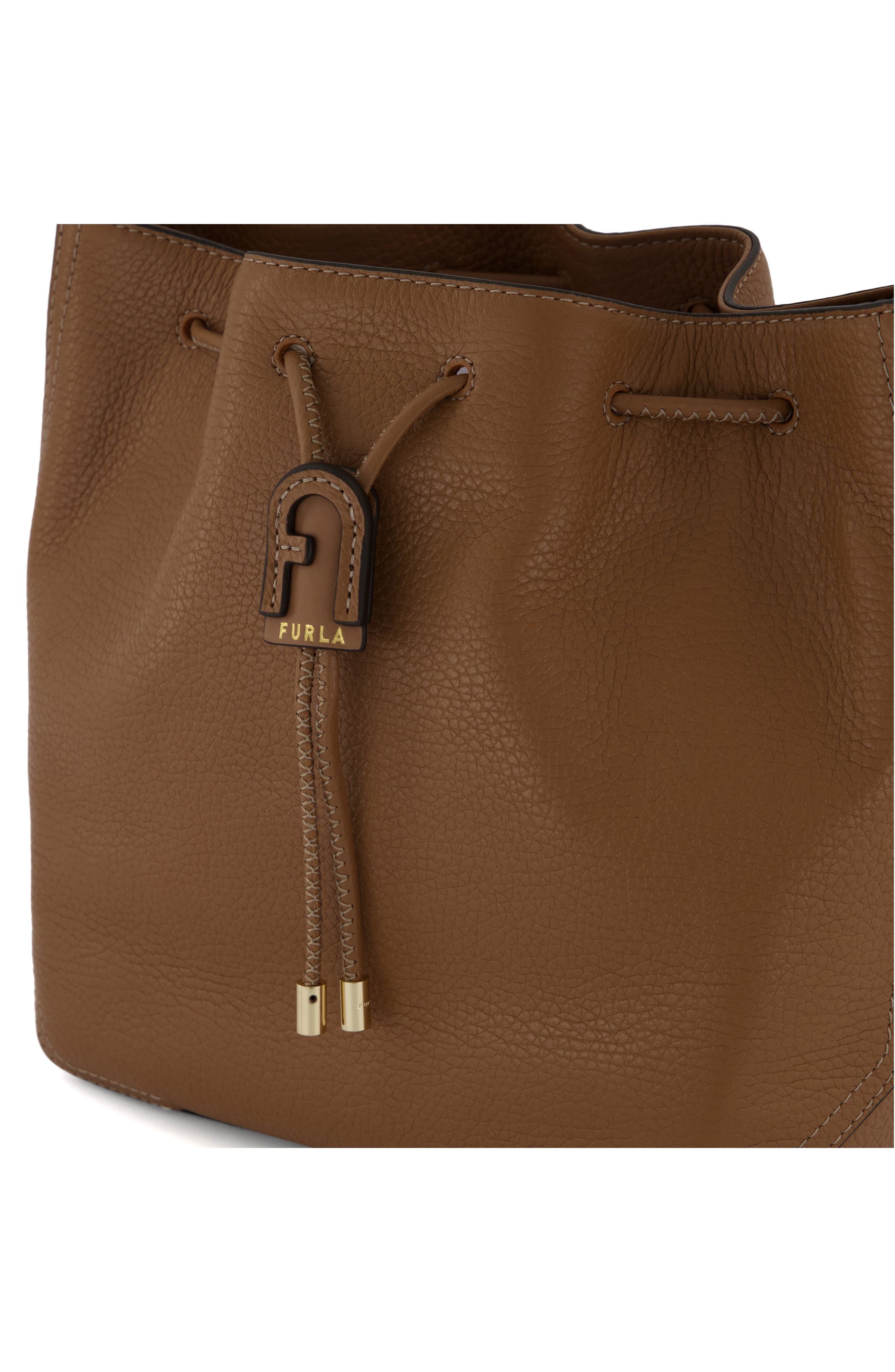 Furla Atena Leather Bucket Bag, Alternate, color, 