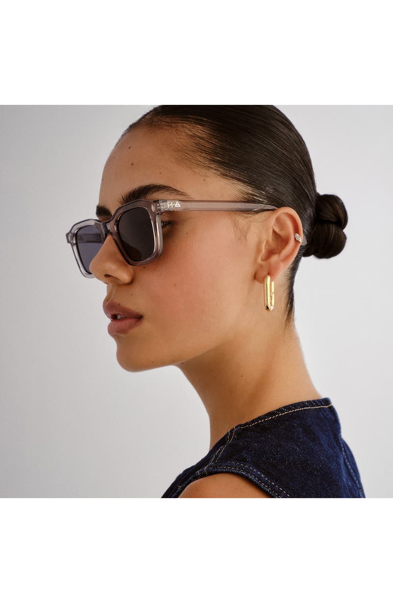 AIRE Zodiac 48mm Small Square Sunglasses, Alternate, color, Ash Grey / Smoke Mono