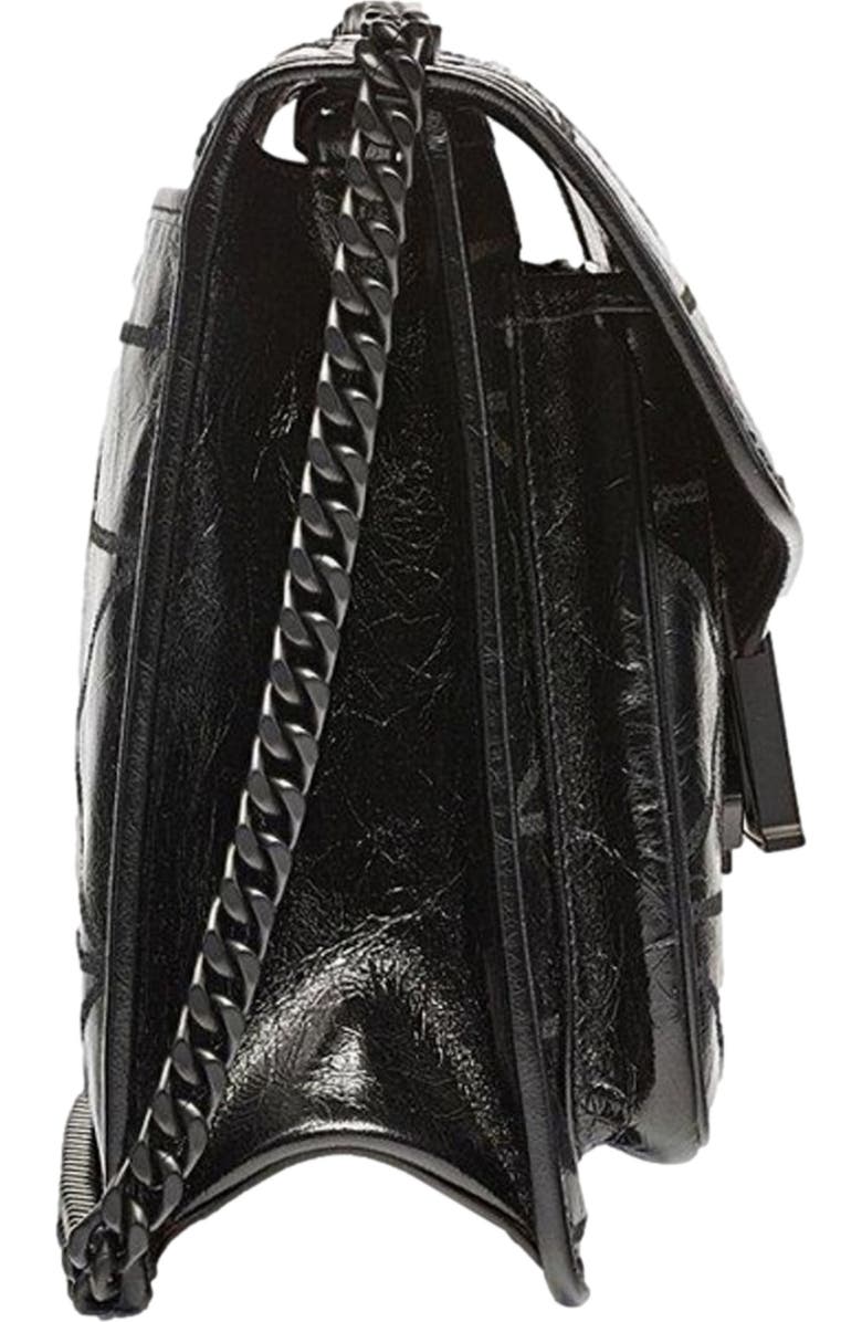 MCM Travia Quilted Shoulder Bag in Crushed Leather, Alternate, color, Black