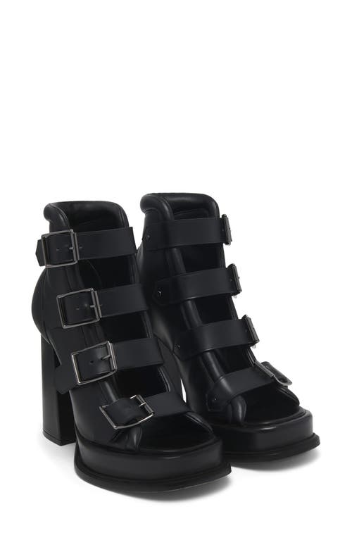 Alexander Mcqueen Buckled Leather Sandals In Black/brunito