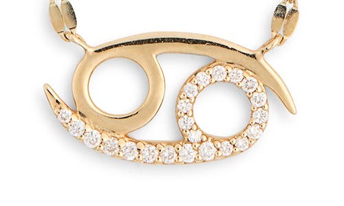 Lana 14k Gold Diamond Zodiac Cancer Pendant Necklace In Gold