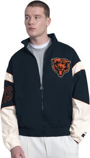 STARTER Men's Starter Navy Chicago Bears The Gust Full-Zip Hoodie