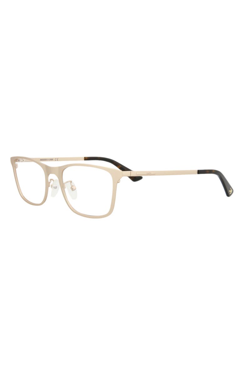 McQueen 51mm Core Square Optical Glasses, Alternate, color, Gold Gold Transparent