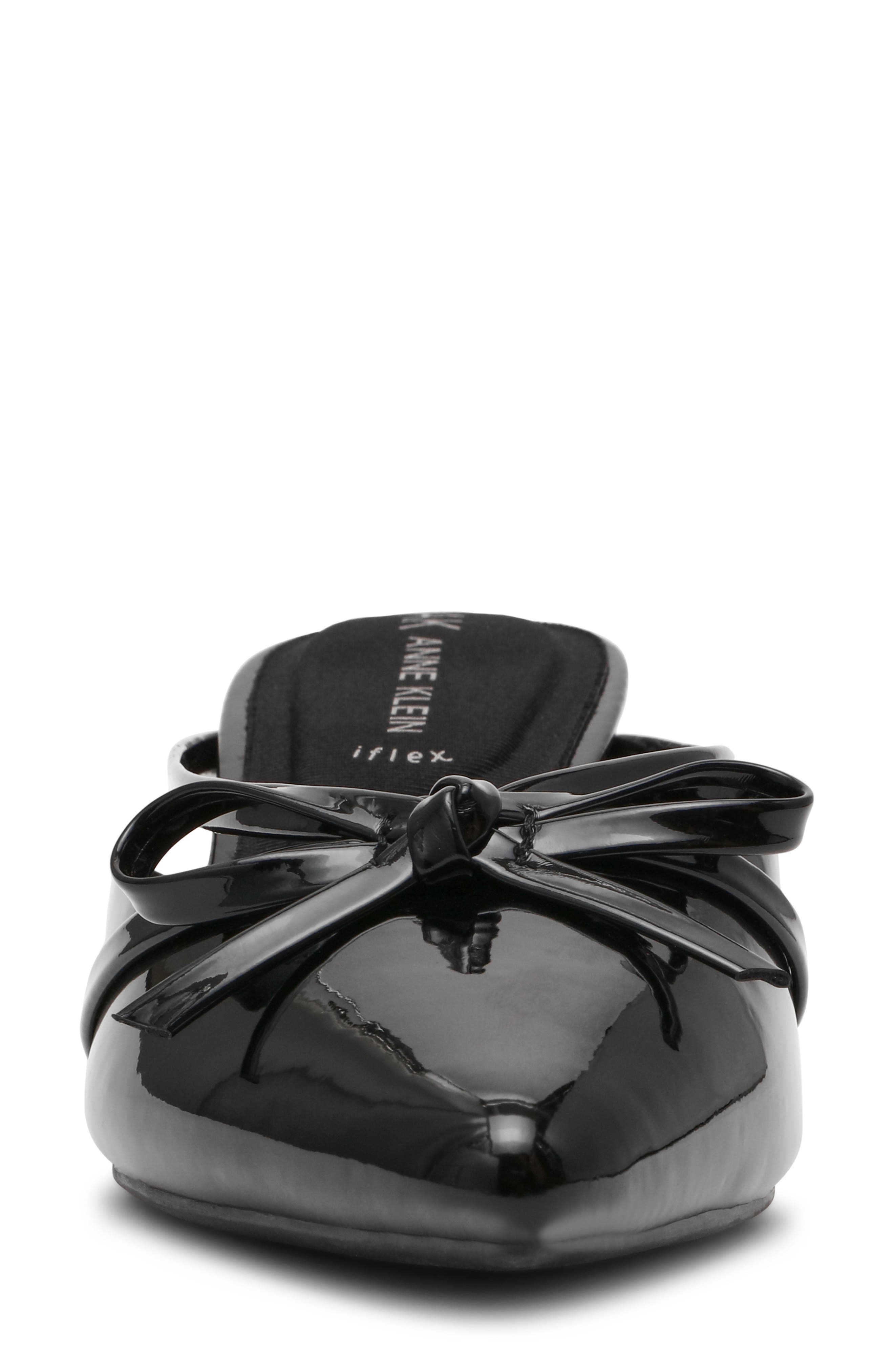 Anne Klein Iric Pointed Toe Mule, Alternate, color, Black Patent