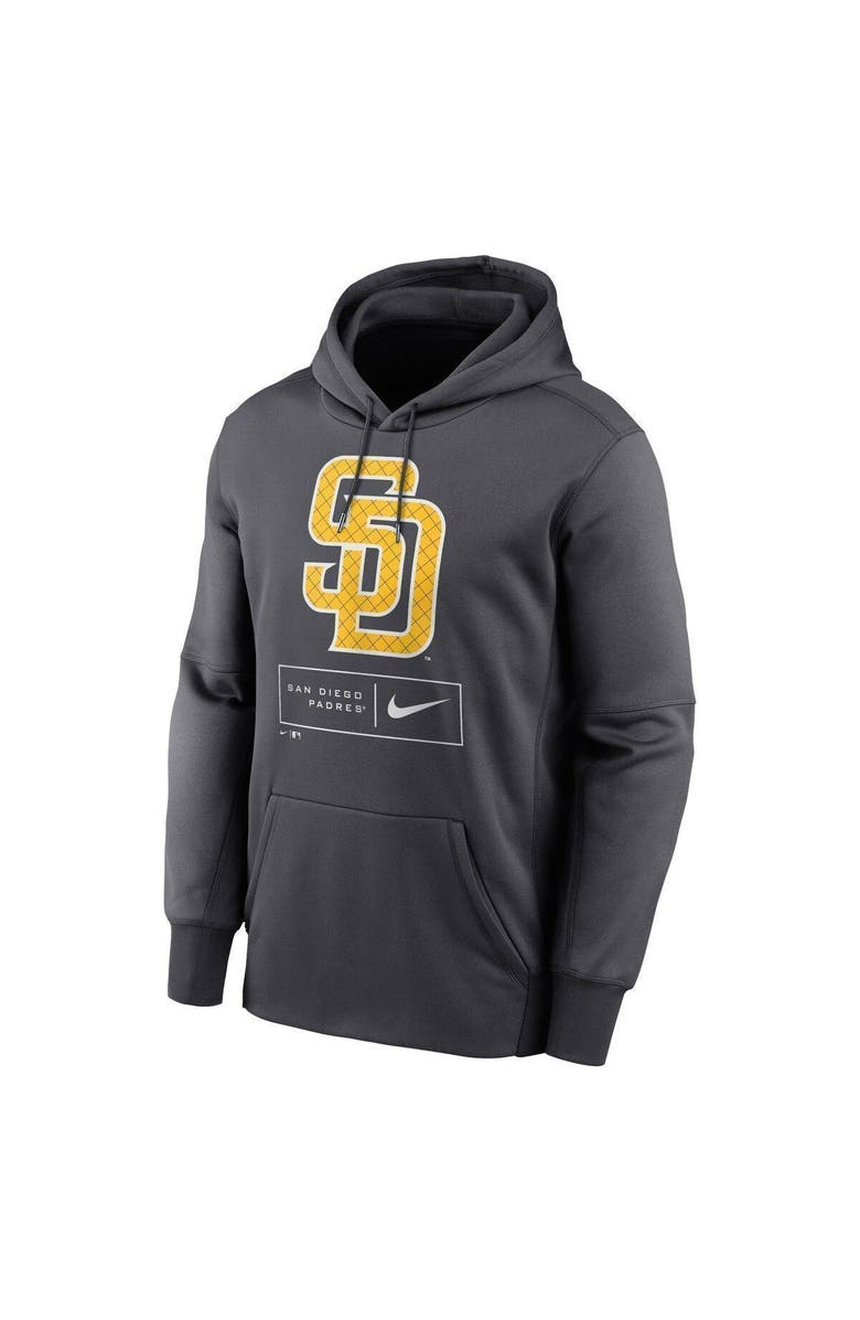 Nike Men's Nike Anthracite San Diego Padres Season Pattern Pullover Hoodie, Alternate, color, 