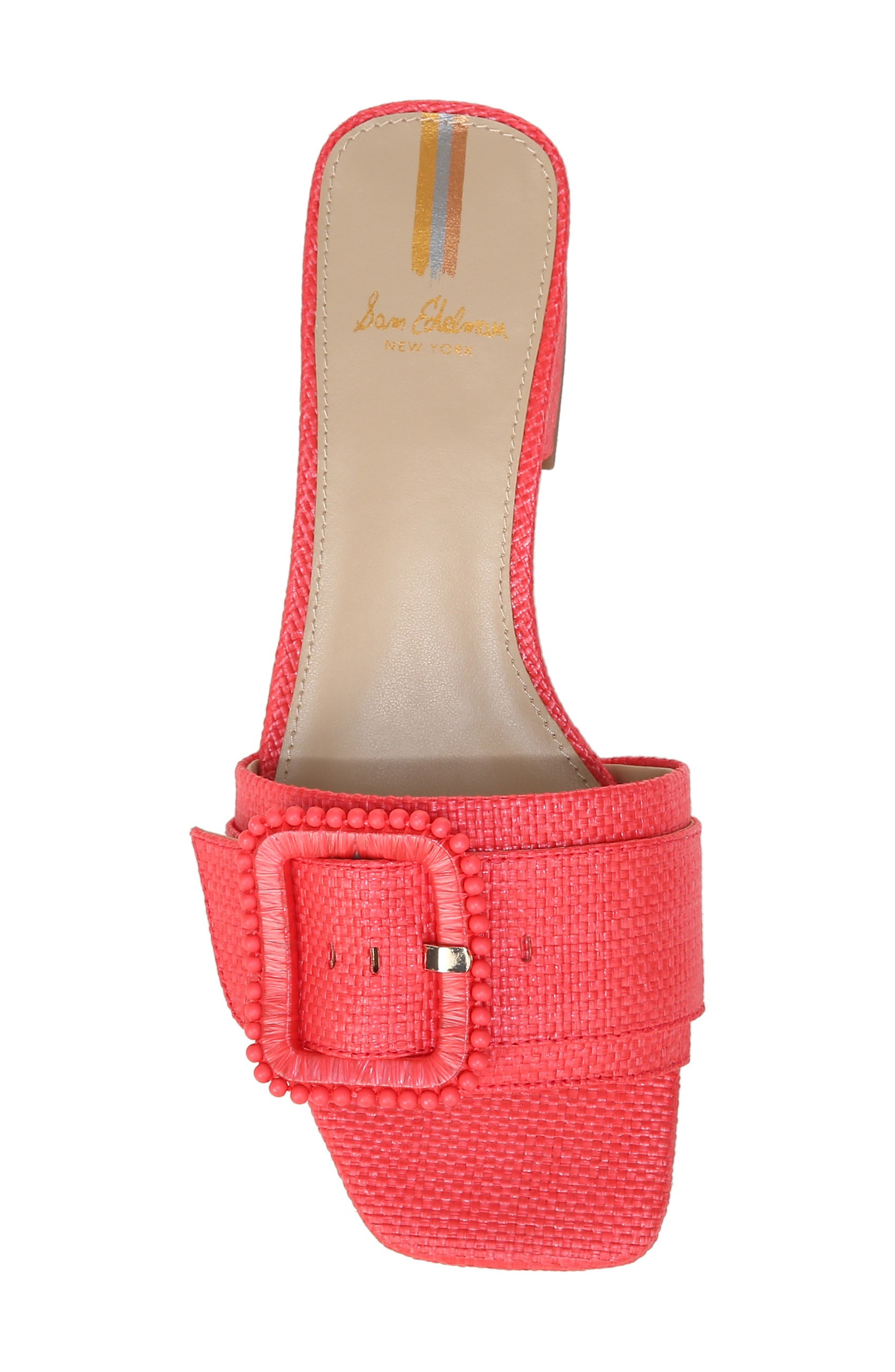 Deacon Raffia Sandal, Alternate, color, BAROS PINK