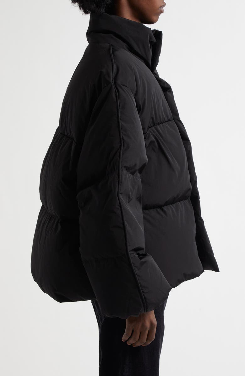 Acne Studios Sprayed Print Down Puffer Jacket, Alternate, color, Black