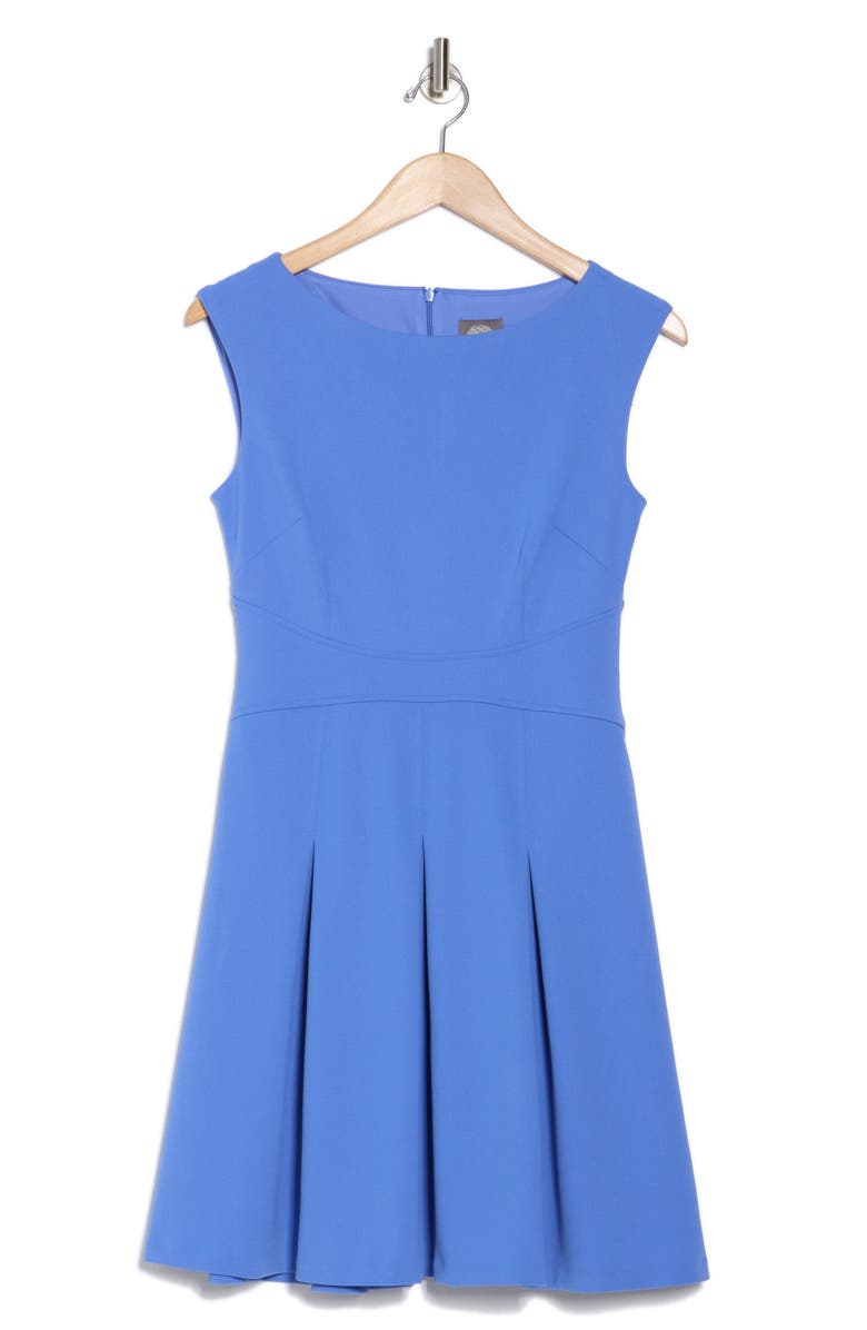 Vince Camuto Sleeveless Crepe Fit & Flare Dress, Alternate, color, Periwinkle
