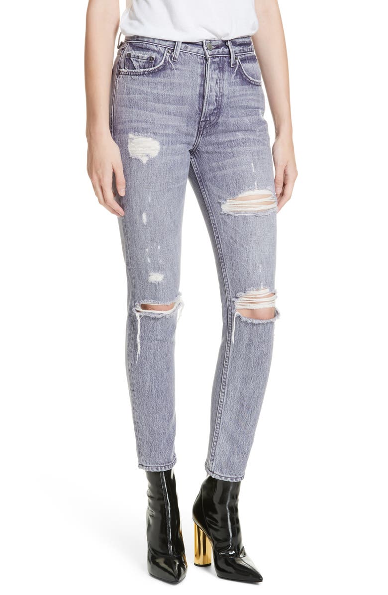 GRLFRND Karolina Ripped Skinny Jeans, Main, color, 