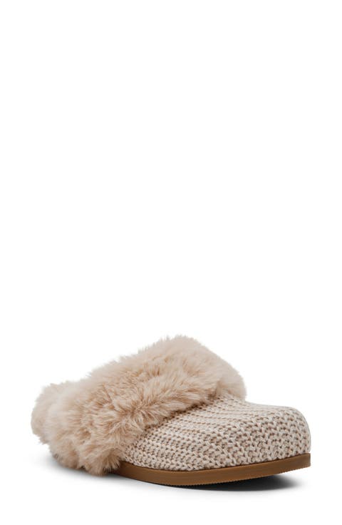 Adler Knit Faux Fur Slipper (Women)