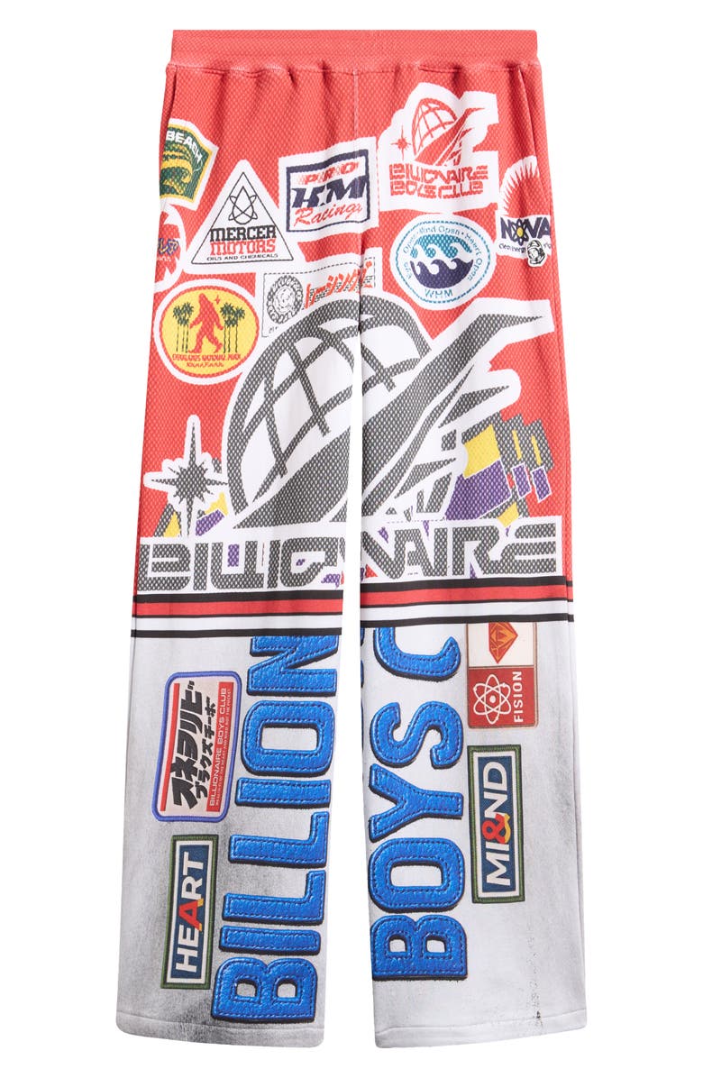 Billionaire Boys Club Fision Oversize Cotton Sweatpants, Main, color, White