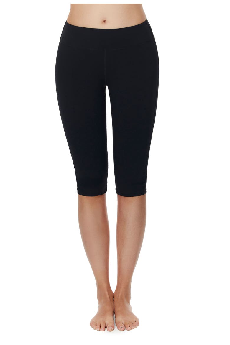 Modest Short Swim Leggings, Main, color, Black