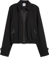 ST. JOHN Double Face Luxe Ponte Bomber Jacket