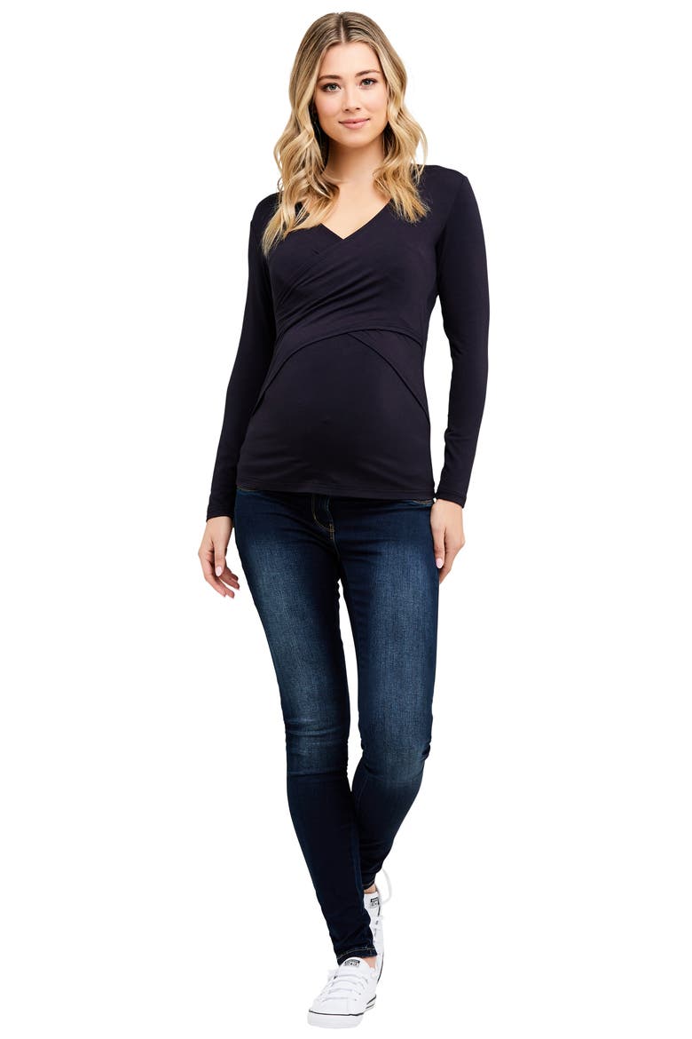 Rebel Skinny Leg  Maternity Denim Jegging, Alternate, color, INDIGO
